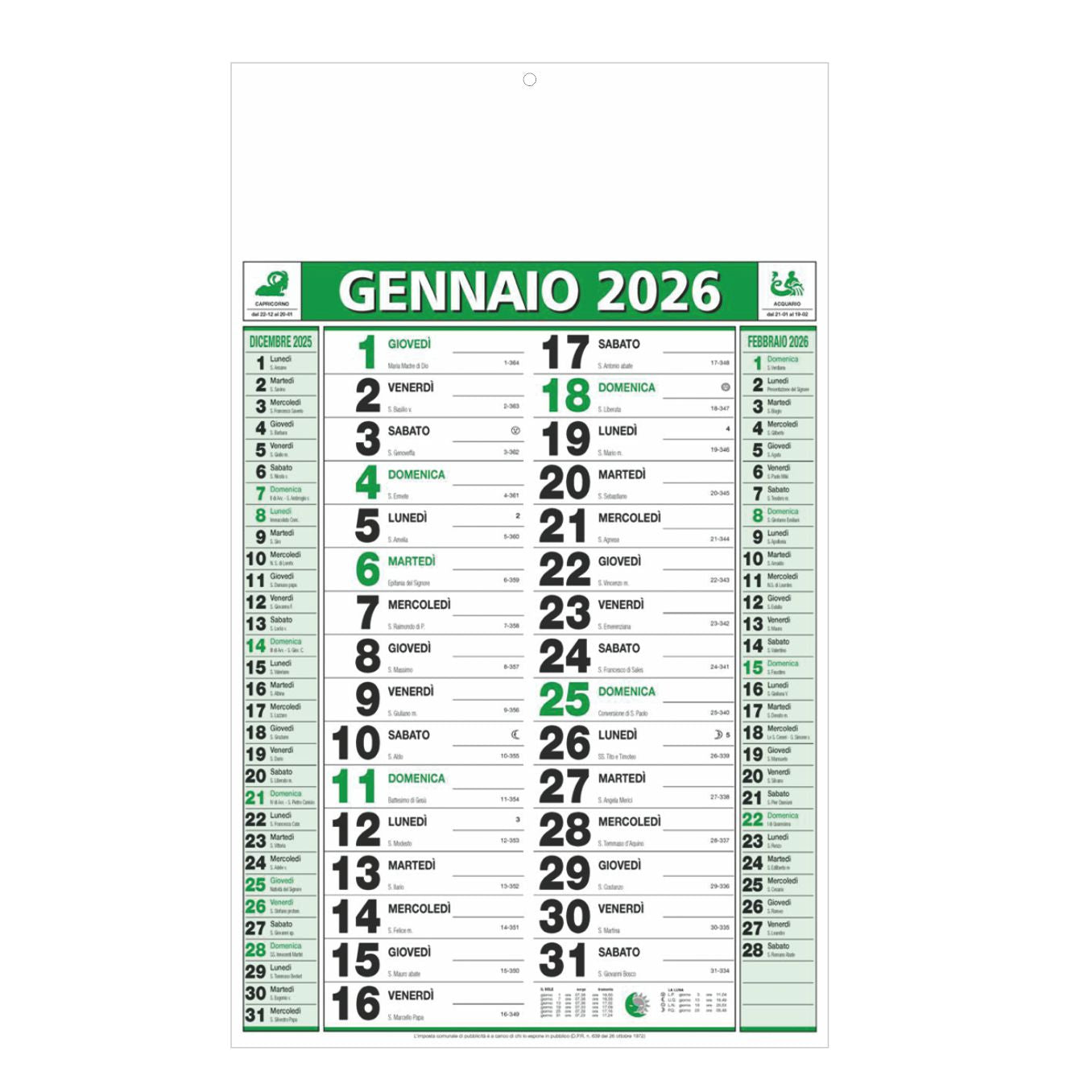 Calendari OLANDESI